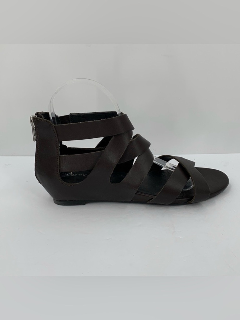 Adam Tucker Alea strappy gladiator sandals brown leather show women flat 7